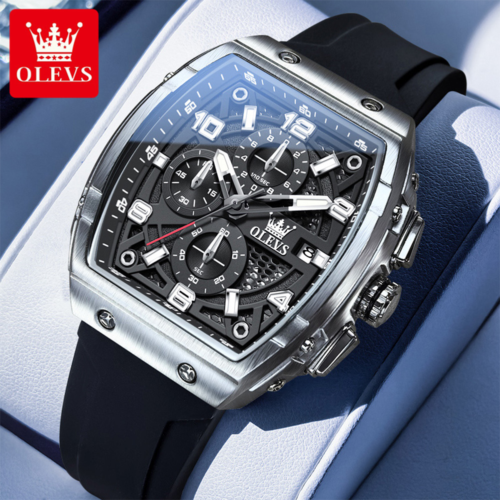 Luxury Watch Mockup - OLEVS Men Watches 2976 Luxury Fashion