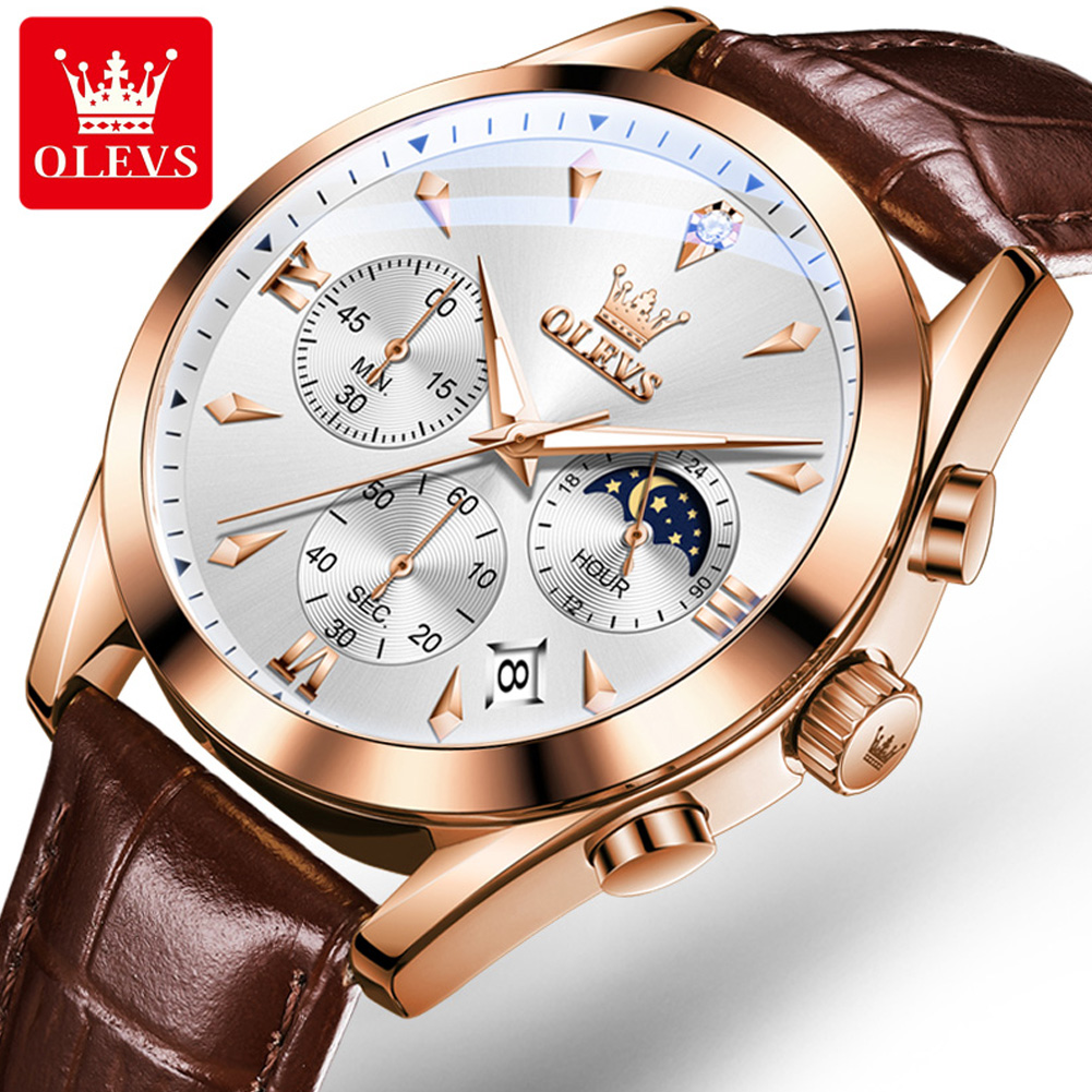 Luxury Watch Mockup - OLEVS Brand New Fashion Quartz Watch