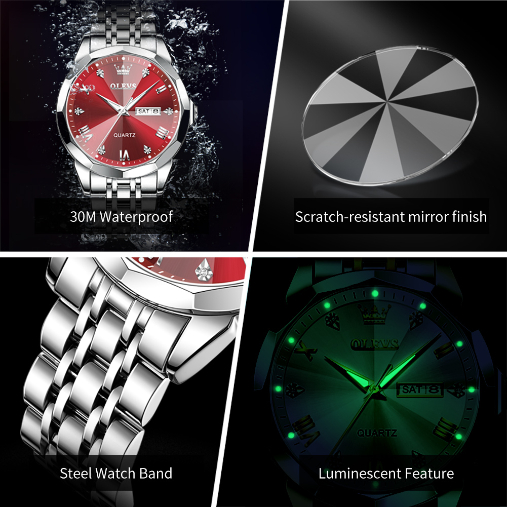 OLEVS Brand Original Business  - Luxury Watch Mockup ulasan dan harga