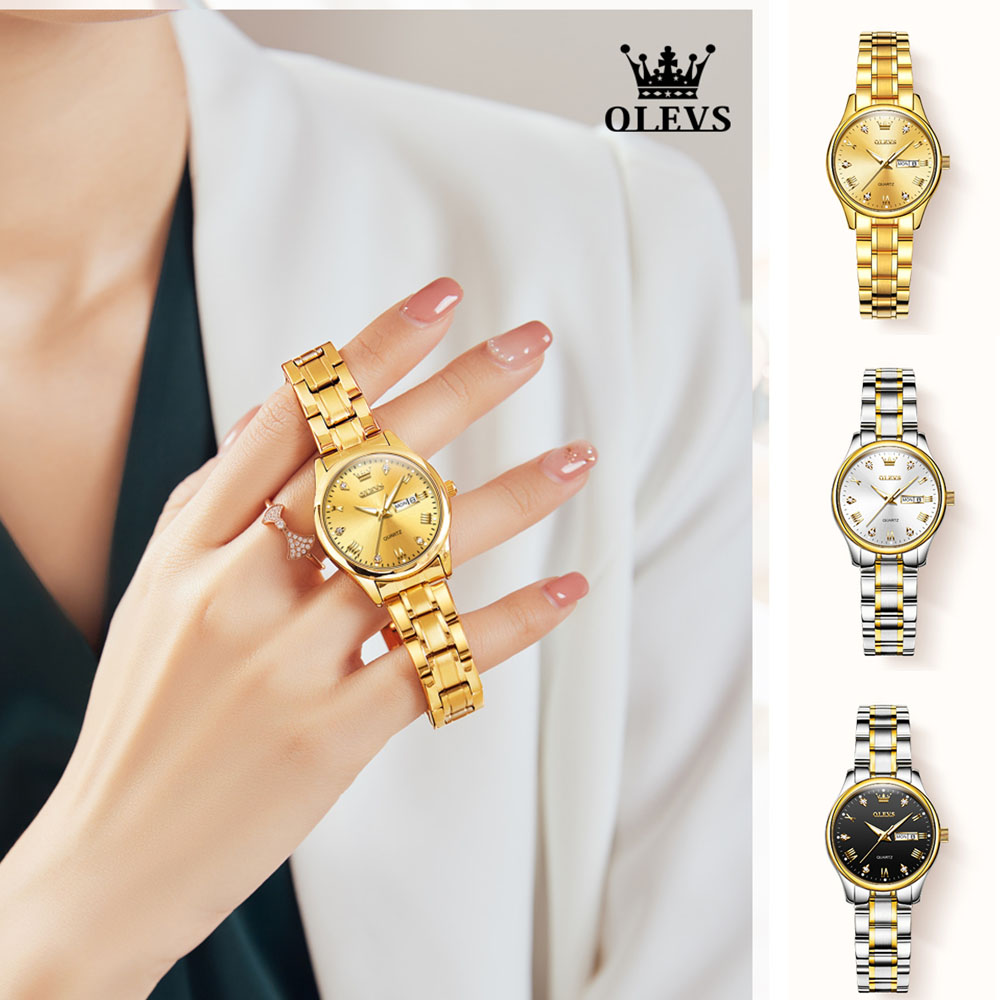 OLEVS 5563 New Fashion Women Q - Luxury Watch With Leather Strap ulasan dan harga