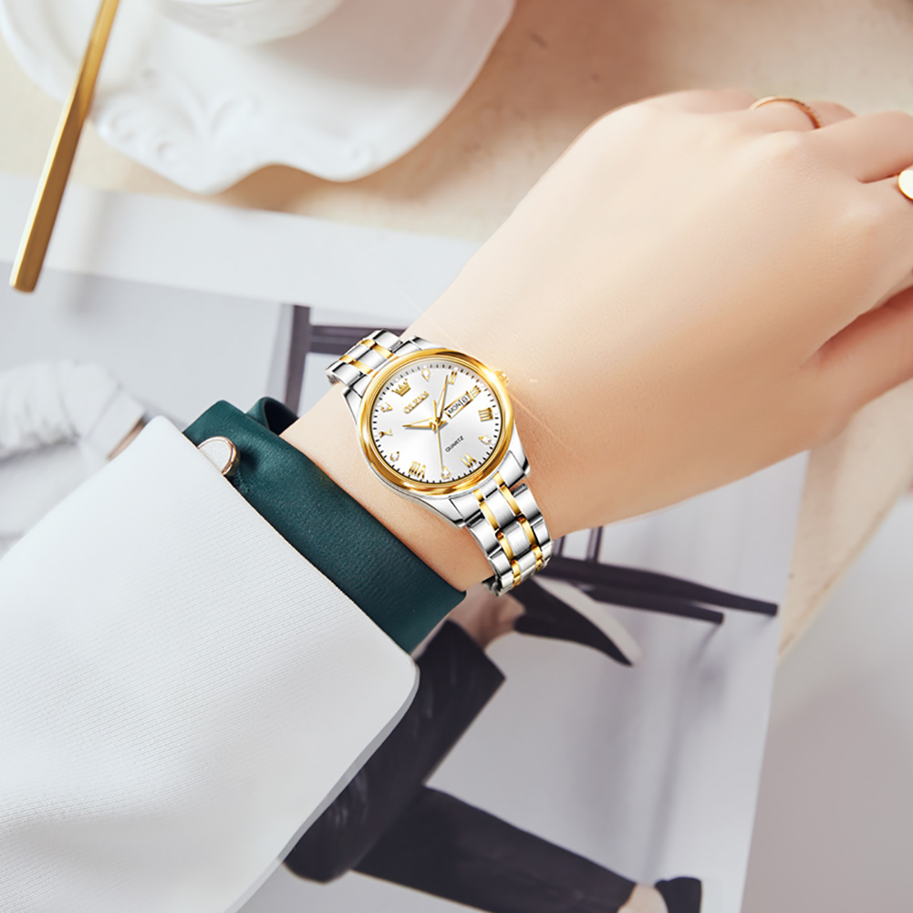 OLEVS 5563 New Fashion Women Q - Luxury Watch With Leather Strap ulasan dan harga