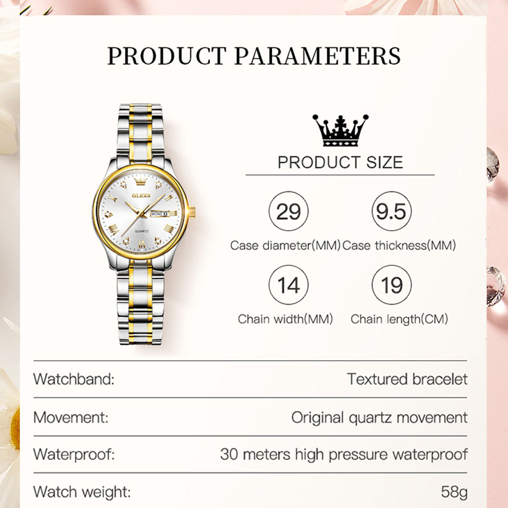 OLEVS 5563 New Fashion Women Q - Luxury Watch With Leather Strap ulasan dan harga