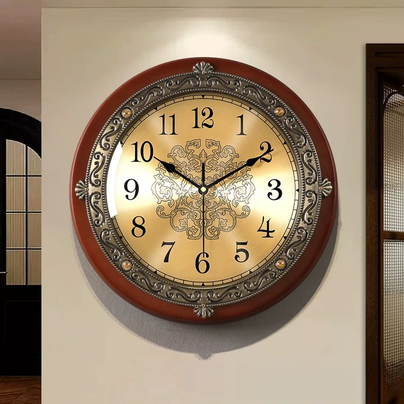 Modern Wall Clock Solid Wood F - Luxury Watch Europe ulasan dan harga
