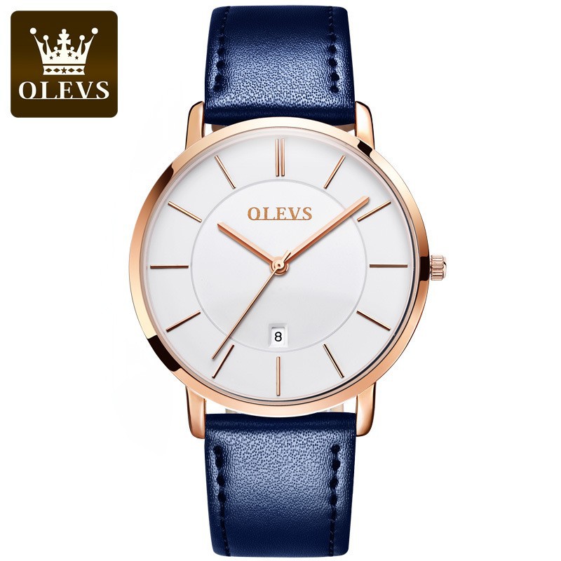 OLEVS Fashion Ultra Thin Women - Luxury Watch With Leather Strap ulasan dan harga