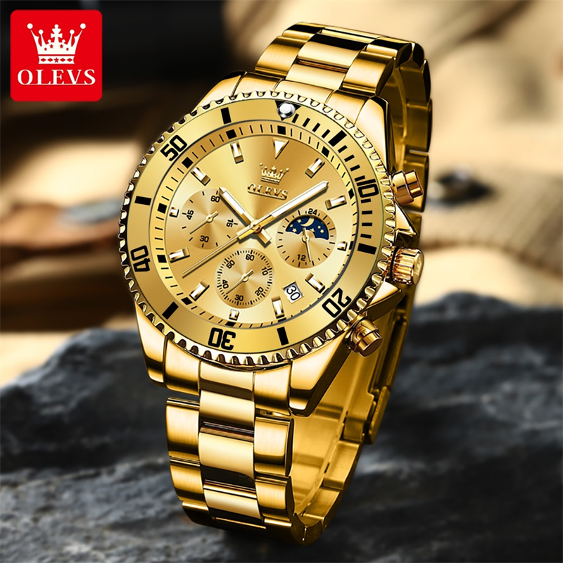 OLEVS Watch Men Top Brand Luxu - Luxury Watch Mockup ulasan dan harga