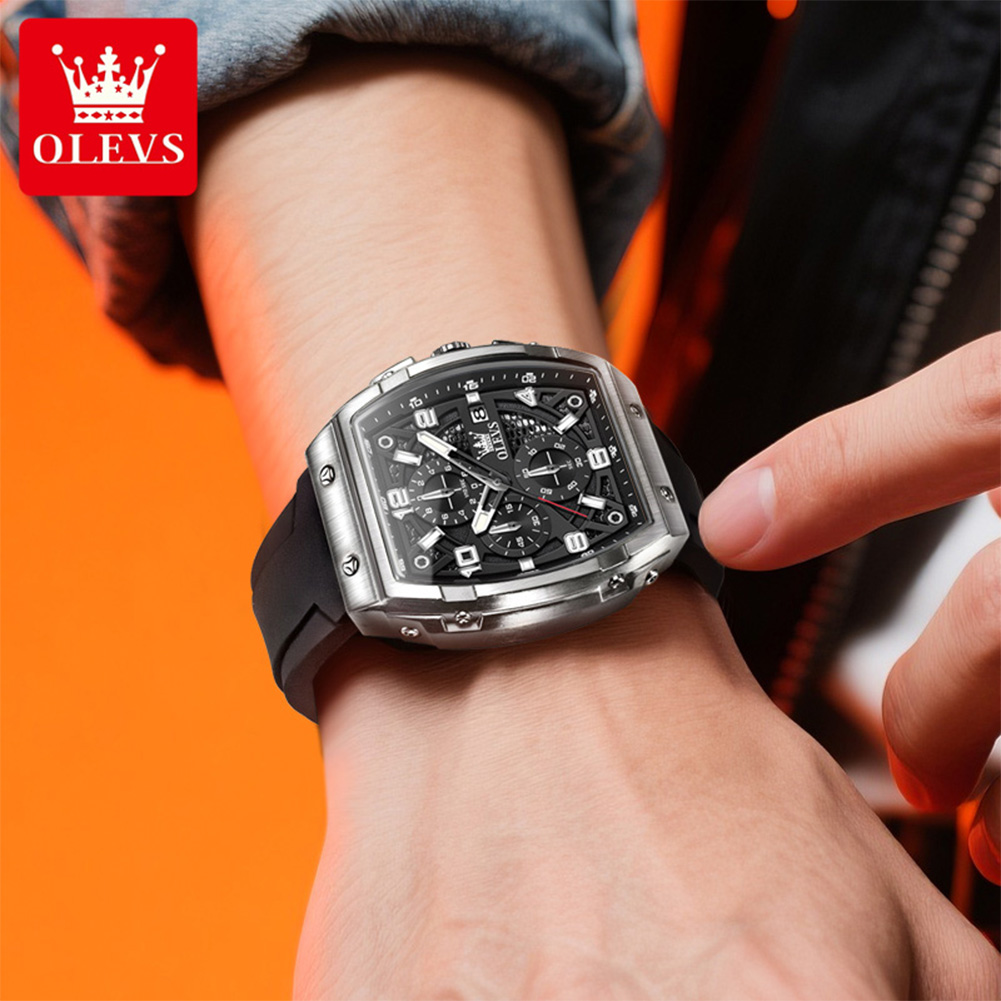 OLEVS Men Watches 2976 Luxury  - Luxury Watch Mockup ulasan dan harga