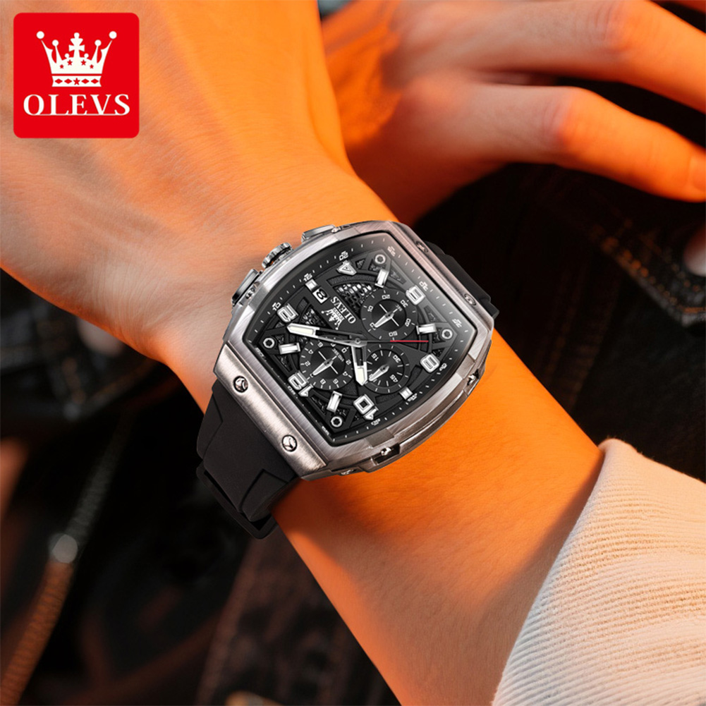 OLEVS Men Watches 2976 Luxury  - Luxury Watch Mockup ulasan dan harga