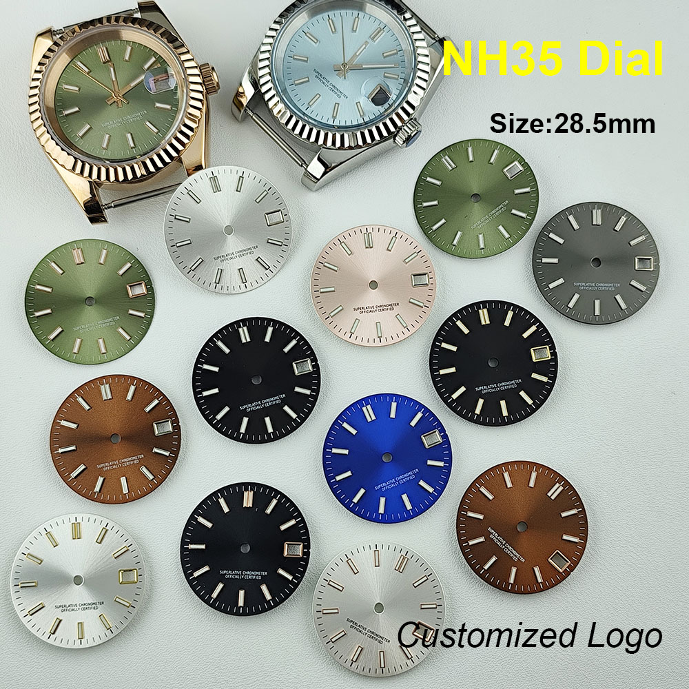 New NH35 dial custom logo 28.5 - Exhibition Caseback ulasan dan harga