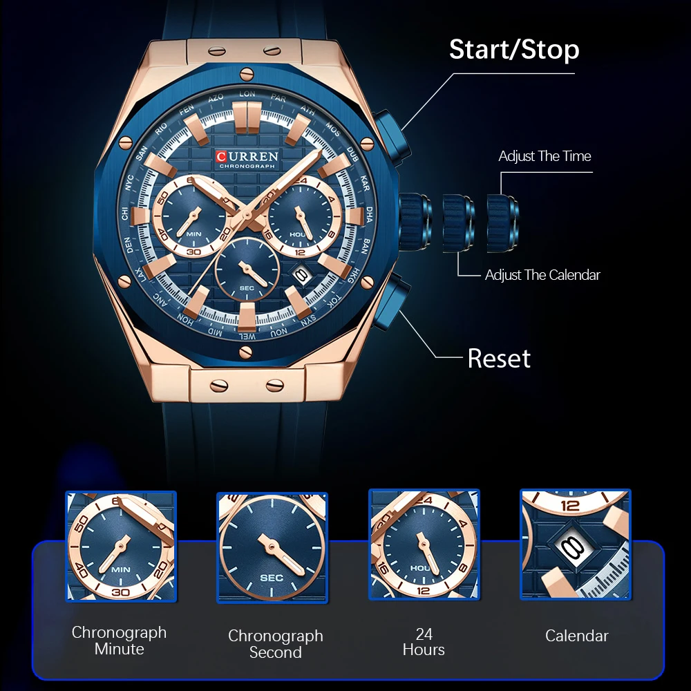 CURREN Luxury Brand High Quali - Luxury Watch Mockup ulasan dan harga
