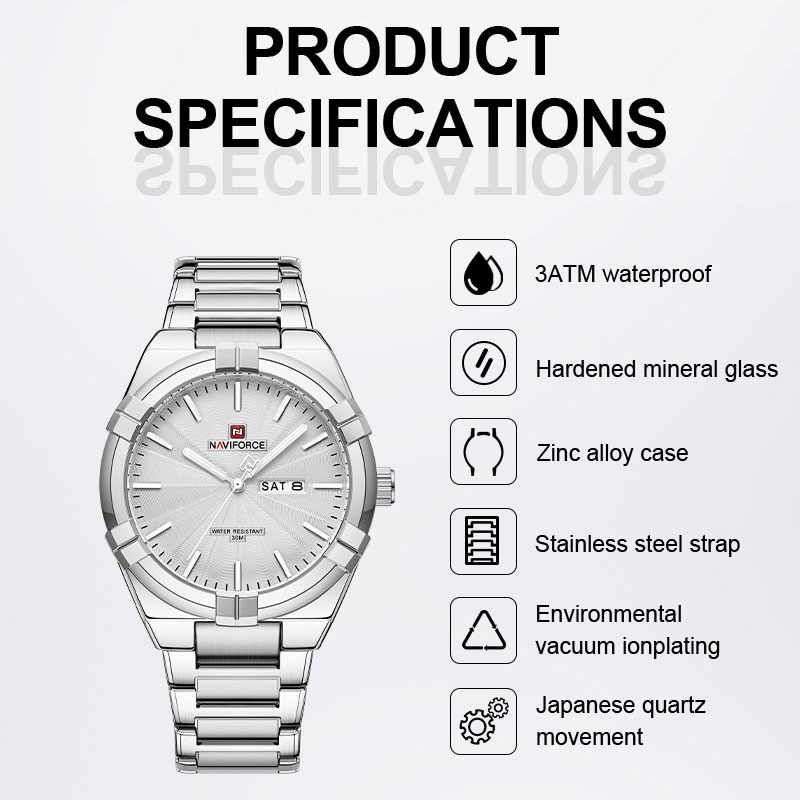 Top Brand NAVIFORCE Men's Watc - Luxury Watch Mockup ulasan dan harga