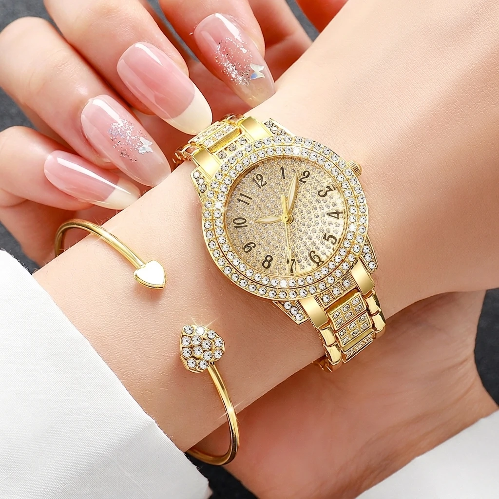 6PCS Fashion Rhinestone Women  - Luxury Watch Kit ulasan dan harga