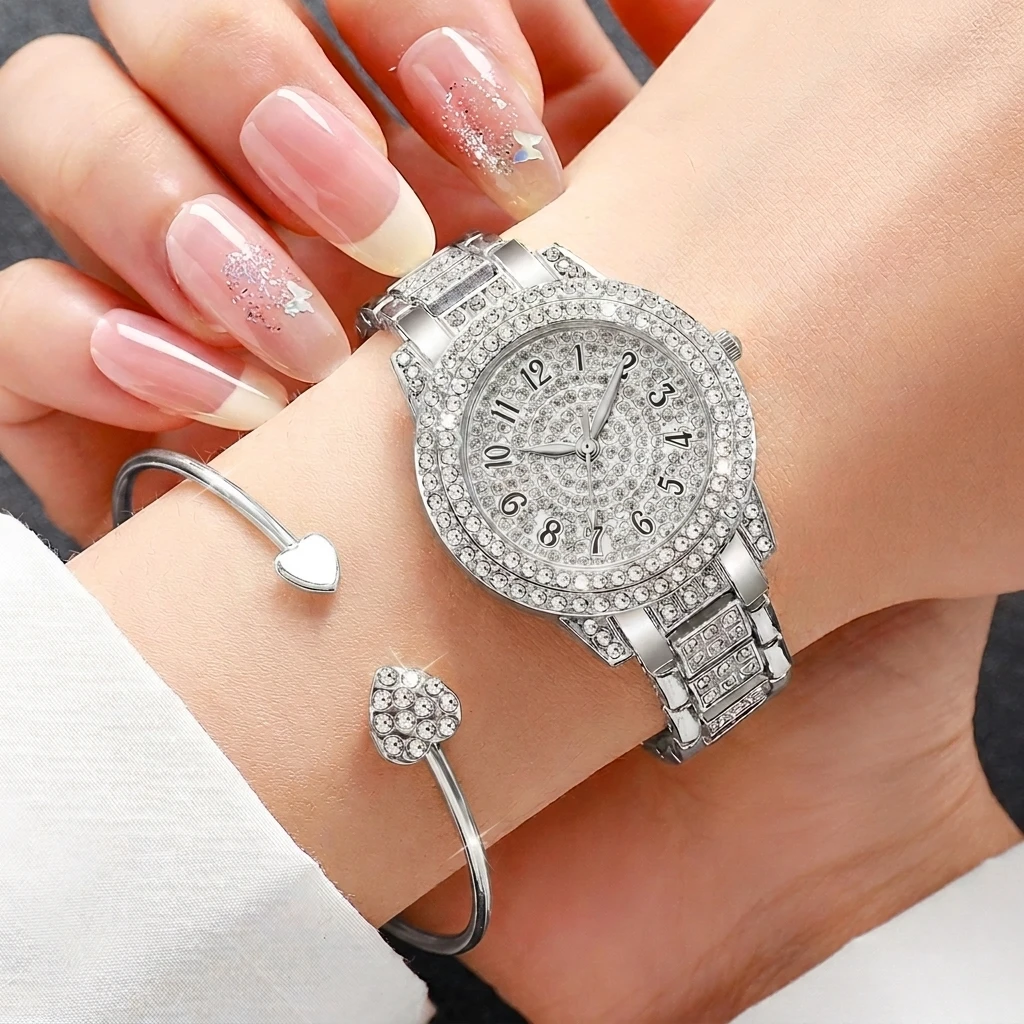 6PCS Fashion Rhinestone Women  - Luxury Watch Kit ulasan dan harga