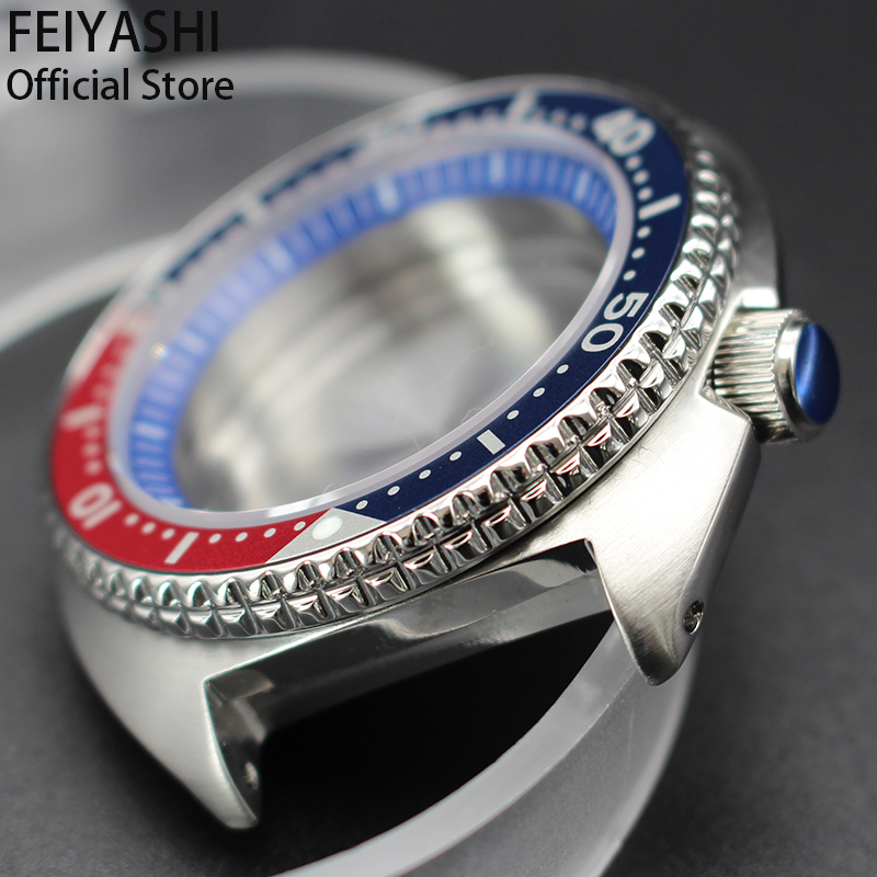 45mm Steel Dive Watch Case Sap - Exhibition Caseback ulasan dan harga
