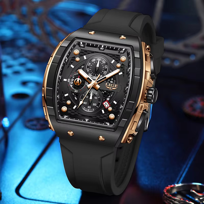 LIGE Top Brand Luxury Men Watc - Luxury Watch Mockup ulasan dan harga