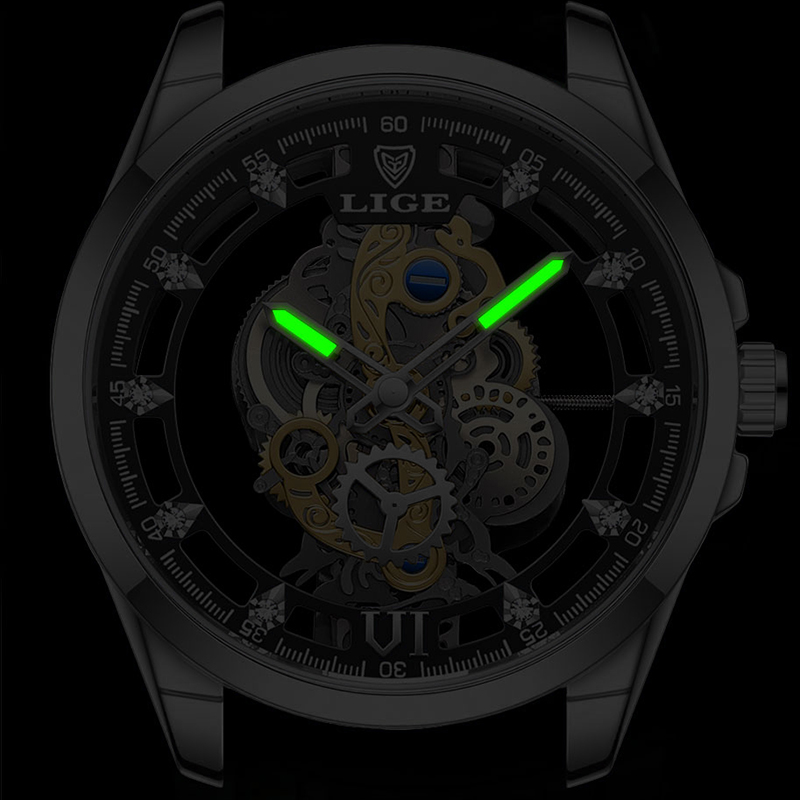 LIGE Fashion Top Luxury Men's  - Luxury Watch Mockup ulasan dan harga