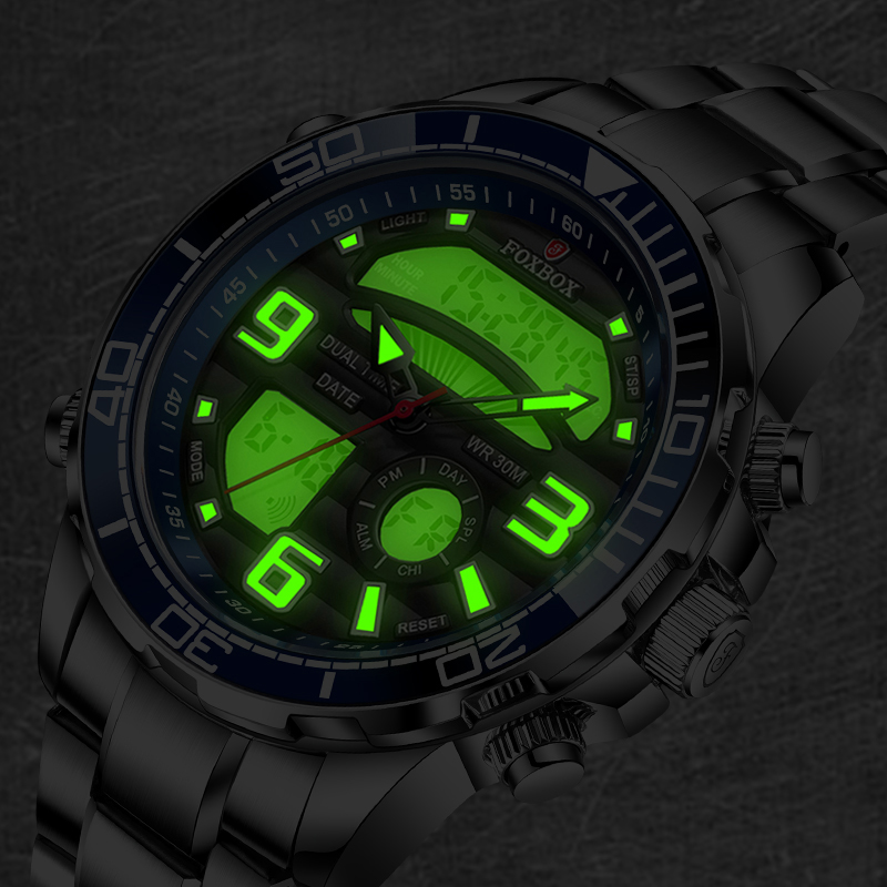 LIGE Men Watch Top Luxury Bran - Luxury Watch Mockup ulasan dan harga
