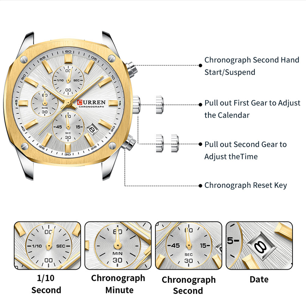 CURREN Modern Men's 42mm Sport - Luxury Watch Kit ulasan dan harga