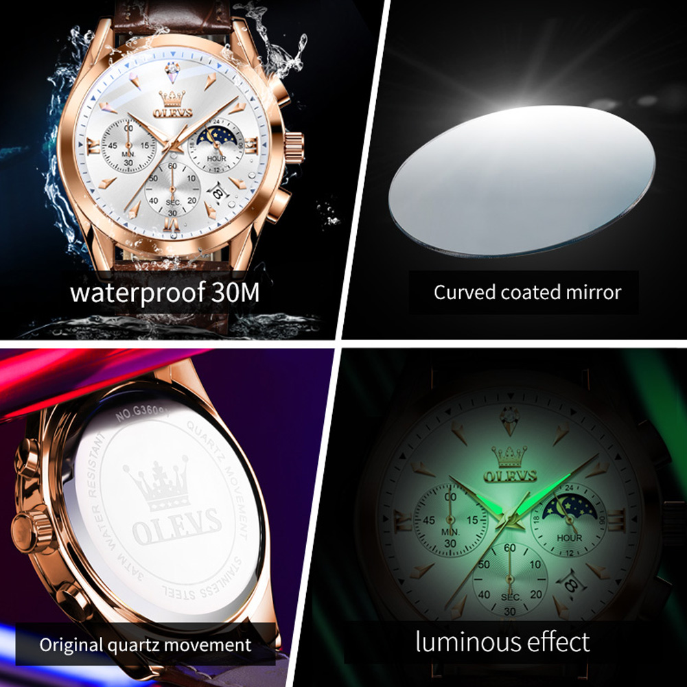 OLEVS Brand New Fashion Quartz - Luxury Watch Mockup ulasan dan harga
